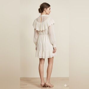 SHEIN Elegant White Ruffle Dress